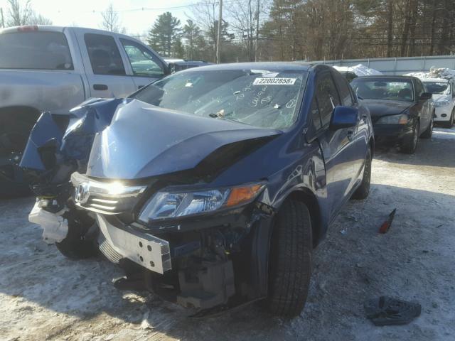 2HGFB2F57CH535749 - 2012 HONDA CIVIC LX BLUE photo 2