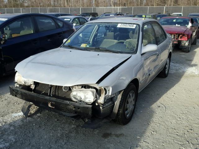 2T1BR12E91C423485 - 2001 TOYOTA COROLLA CE SILVER photo 2