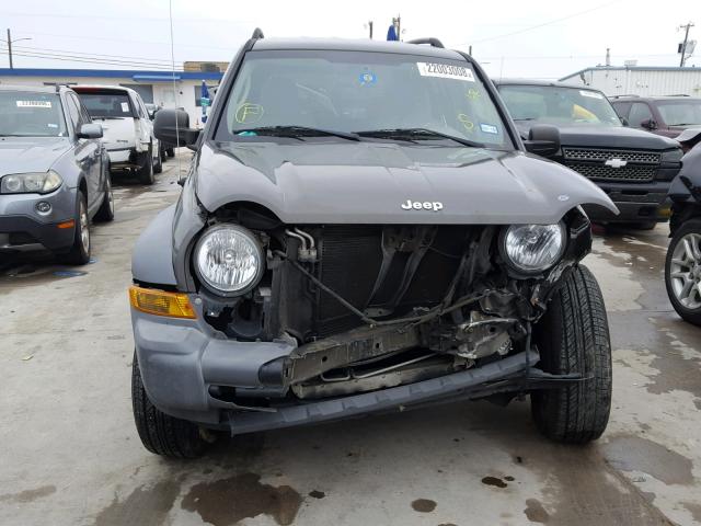 1J8GL48K55W585996 - 2005 JEEP LIBERTY SP GREEN photo 9