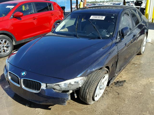 WBA3B1C56EK133102 - 2014 BMW 320 I BLUE photo 2