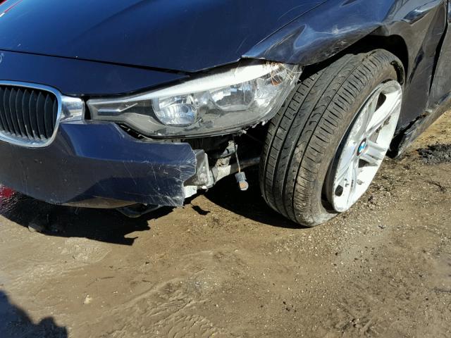 WBA3B1C56EK133102 - 2014 BMW 320 I BLUE photo 9