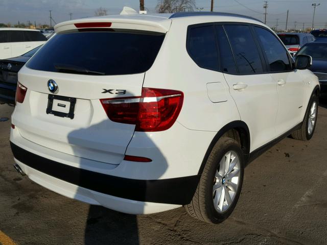 5UXWX9C53E0D12680 - 2014 BMW X3 XDRIVE2 WHITE photo 4