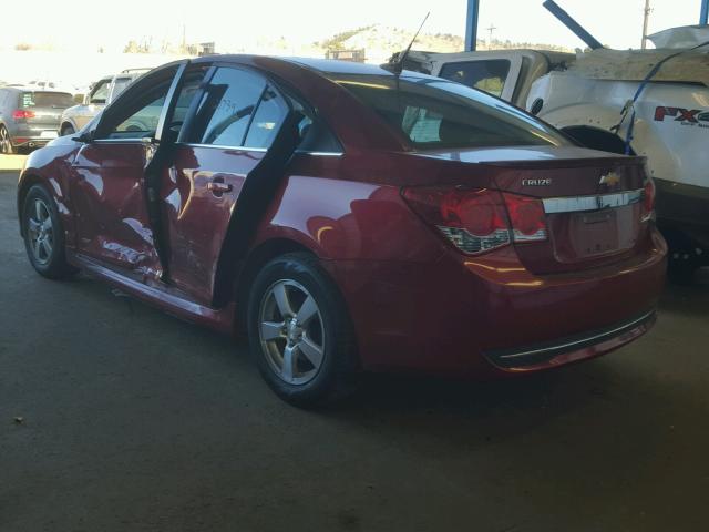 1G1PF5SC2C7368850 - 2012 CHEVROLET CRUZE LT RED photo 3