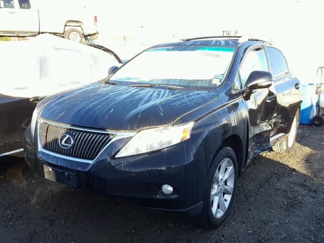 2T2BK1BA9BC120494 - 2011 LEXUS RX 350 BLACK photo 2