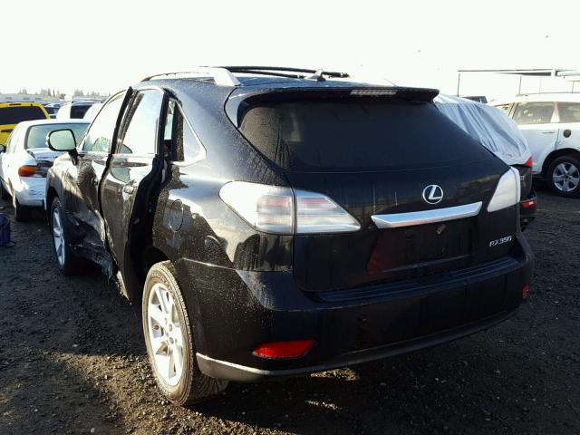 2T2BK1BA9BC120494 - 2011 LEXUS RX 350 BLACK photo 3