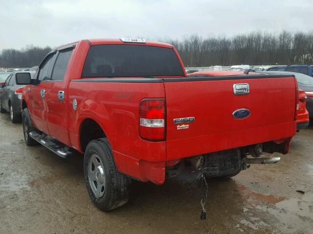 1FTPW14535FB72049 - 2005 FORD F150 SUPER RED photo 3