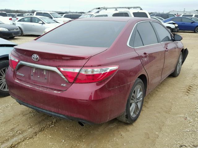 4T1BF1FK0FU935103 - 2015 TOYOTA CAMRY LE RED photo 4