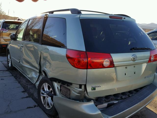 5TDZK23C38S159171 - 2008 TOYOTA SIENNA CE GREEN photo 3