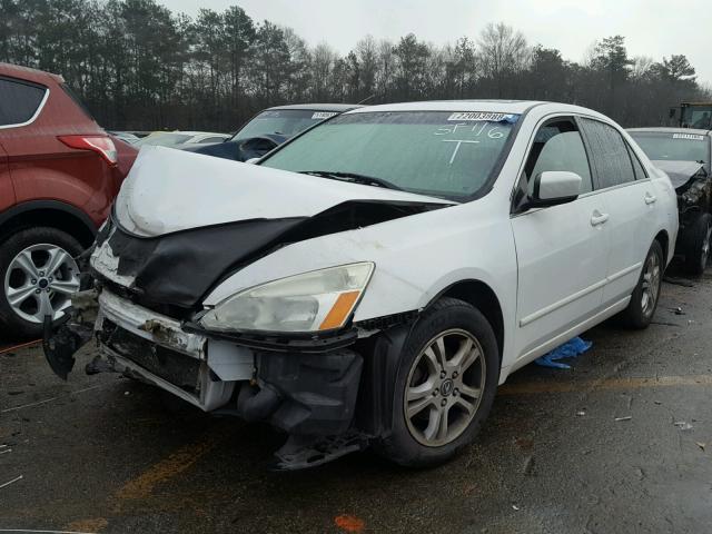 1HGCM56807A148473 - 2007 HONDA ACCORD EX WHITE photo 2