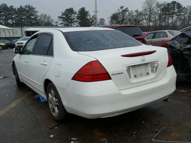 1HGCM56807A148473 - 2007 HONDA ACCORD EX WHITE photo 3