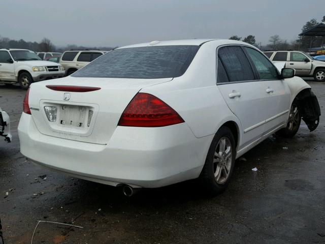 1HGCM56807A148473 - 2007 HONDA ACCORD EX WHITE photo 4