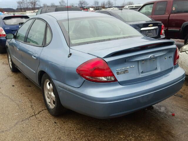 1FAFP53255A212402 - 2005 FORD TAURUS SE BLUE photo 3