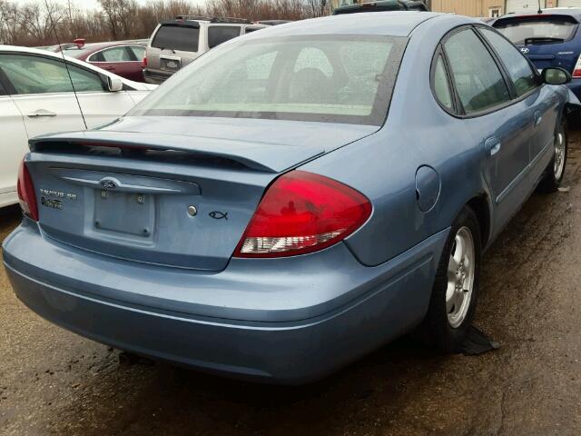 1FAFP53255A212402 - 2005 FORD TAURUS SE BLUE photo 4