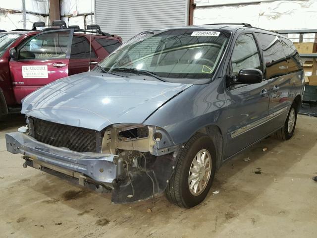 2FMZA5246YBB44031 - 2000 FORD WINDSTAR S BLUE photo 2