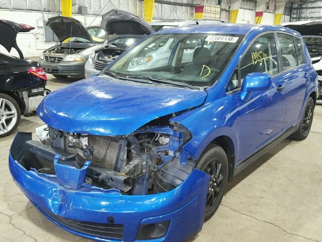 3N1BC13E77L445154 - 2007 NISSAN VERSA S BLUE photo 2