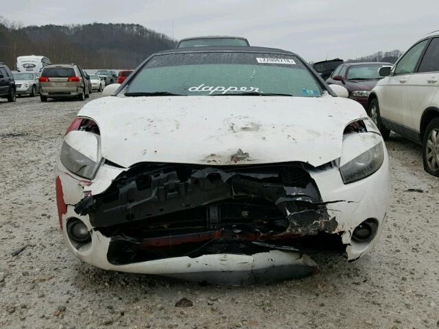 4A3AL25F27E002475 - 2007 MITSUBISHI ECLIPSE SP WHITE photo 9