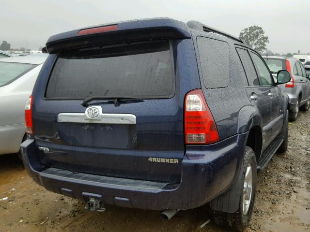 JTEZU14R160073280 - 2006 TOYOTA 4RUNNER SR BLUE photo 4