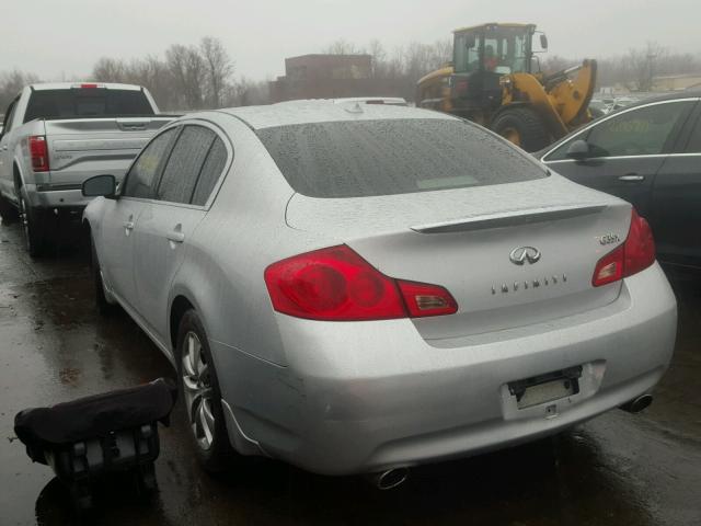 JNKBV61F08M270798 - 2008 INFINITI G35 SILVER photo 3