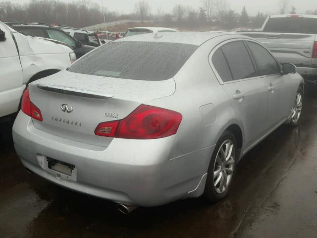 JNKBV61F08M270798 - 2008 INFINITI G35 SILVER photo 4