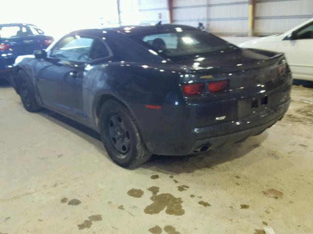 2G1FE1E33D9176338 - 2013 CHEVROLET CAMARO LS BLUE photo 3