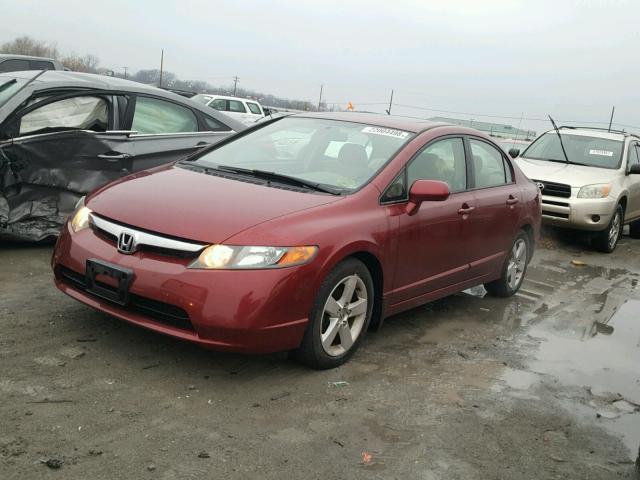 1HGFA16896L037941 - 2006 HONDA CIVIC EX წითელი ფოტო 2