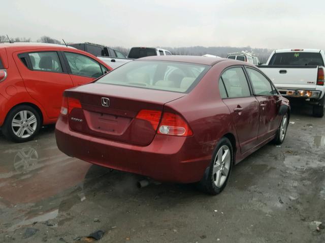 1HGFA16896L037941 - 2006 HONDA CIVIC EX RED photo 4