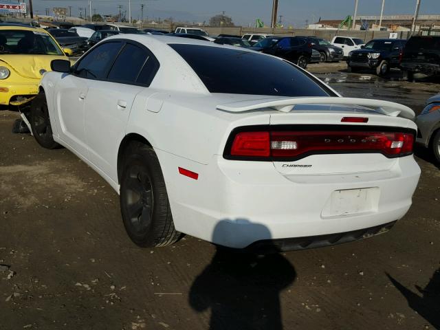 2C3CDXBG0EH342432 - 2014 DODGE CHARGER SE WHITE photo 3