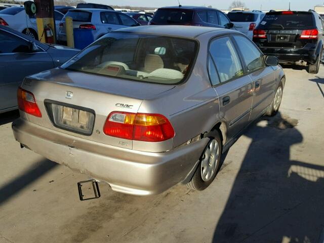 1HGEJ662XYL057736 - 2000 HONDA CIVIC DX BEIGE photo 4