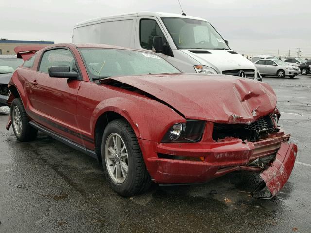 1ZVFT80NX55129673 - 2005 FORD MUSTANG RED photo 1