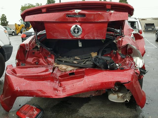 1ZVFT80NX55129673 - 2005 FORD MUSTANG RED photo 9