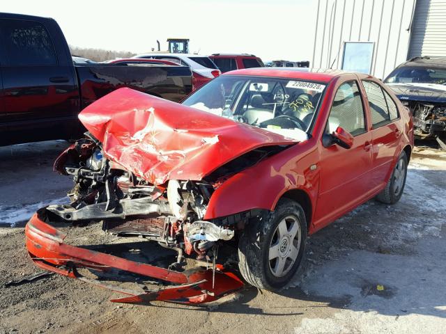 3VWSD69M71M085016 - 2001 VOLKSWAGEN JETTA GLS RED photo 2