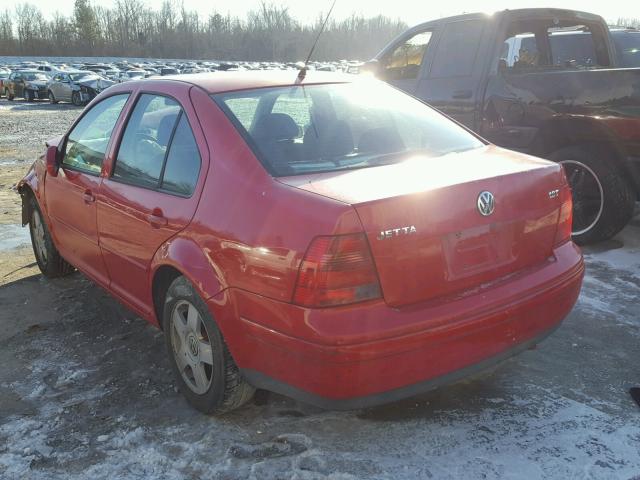 3VWSD69M71M085016 - 2001 VOLKSWAGEN JETTA GLS RED photo 3