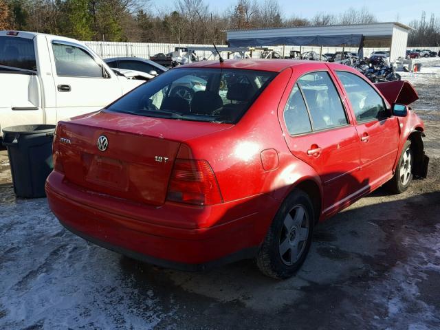 3VWSD69M71M085016 - 2001 VOLKSWAGEN JETTA GLS RED photo 4