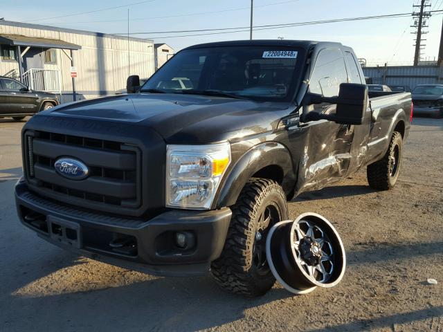 1FT8X3AT6BEC46968 - 2011 FORD F350 SUPER BLACK photo 2