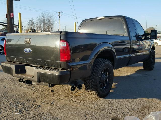 1FT8X3AT6BEC46968 - 2011 FORD F350 SUPER BLACK photo 4