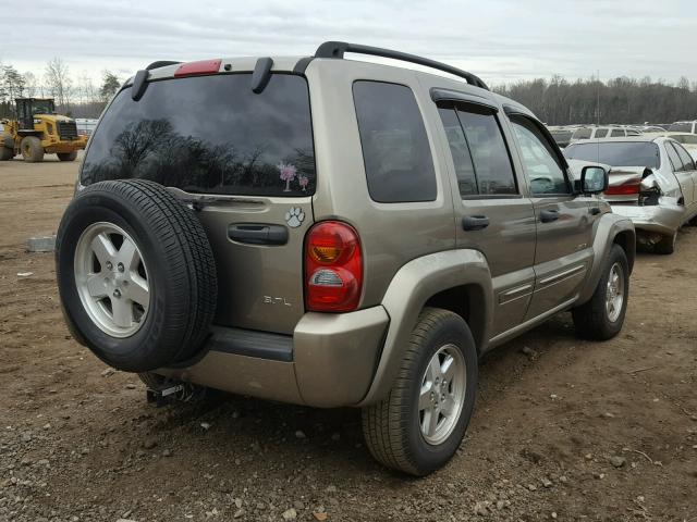 1J4GL58K13W672895 - 2003 JEEP LIBERTY LI TAN photo 4