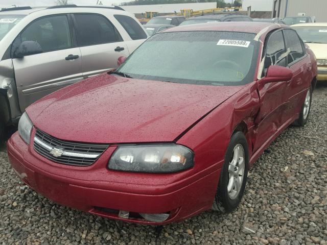 2G1WH52K859324527 - 2005 CHEVROLET IMPALA LS RED photo 2