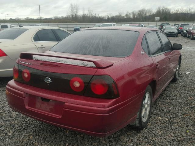 2G1WH52K859324527 - 2005 CHEVROLET IMPALA LS RED photo 4