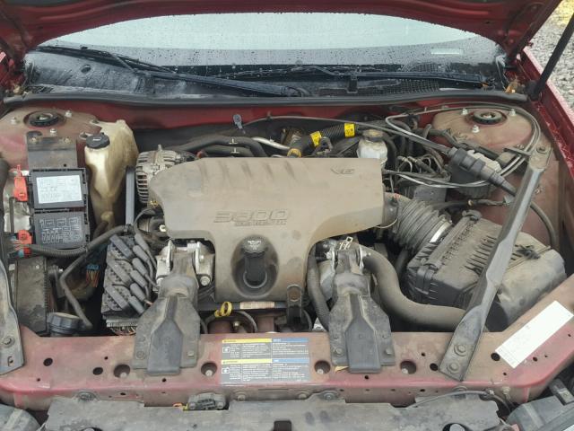 2G1WH52K859324527 - 2005 CHEVROLET IMPALA LS RED photo 7