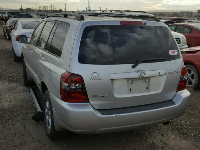 JTEEP21A770231438 - 2007 TOYOTA HIGHLANDER SILVER photo 3