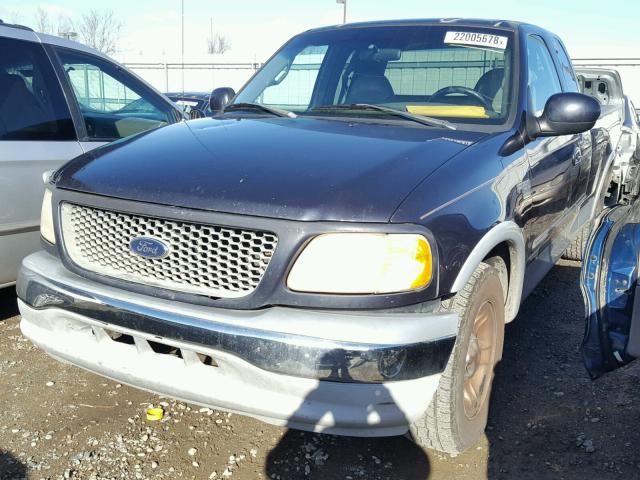 1FTRX17L0YKA67836 - 2000 FORD F150 BLUE photo 2