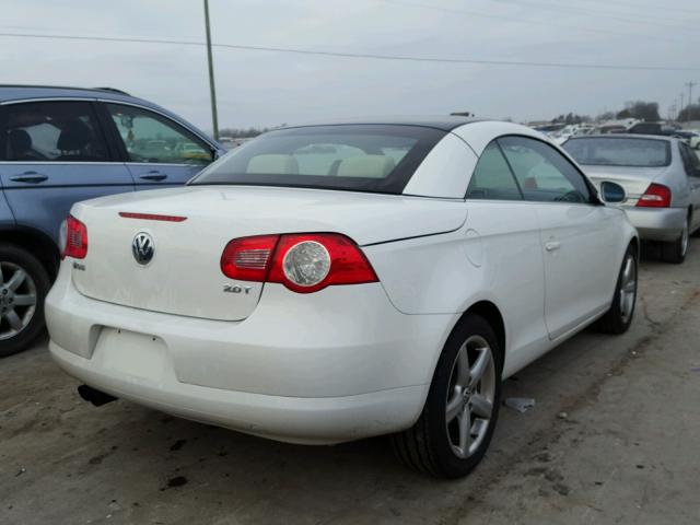 WVWDA71F27V001478 - 2007 VOLKSWAGEN EOS 2.0T S WHITE photo 4