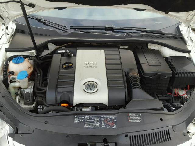 WVWDA71F27V001478 - 2007 VOLKSWAGEN EOS 2.0T S WHITE photo 7