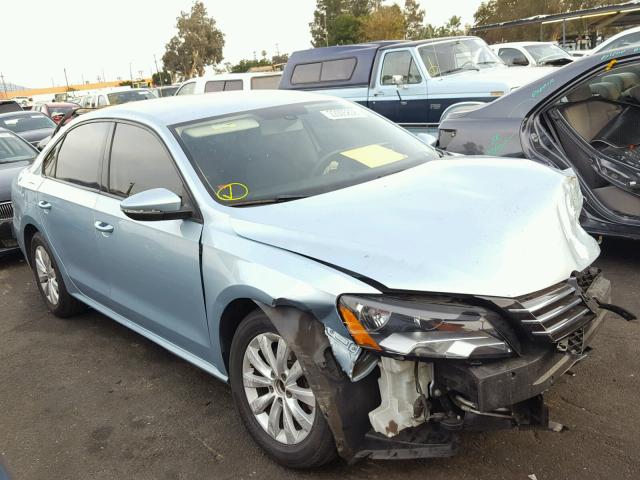 1VWAP7A38CC033183 - 2012 VOLKSWAGEN PASSAT S Azul foto 1