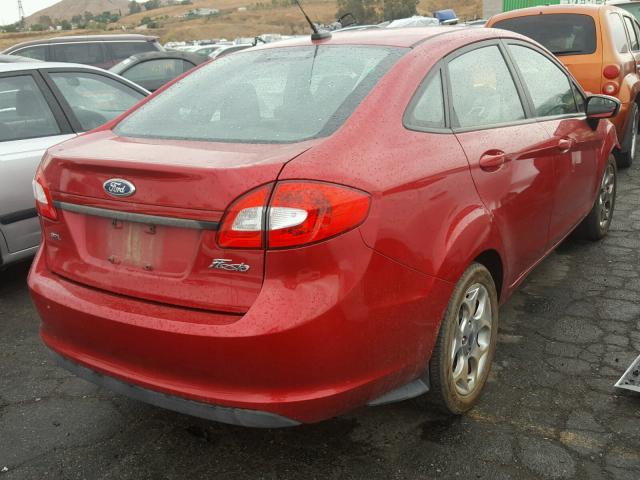 3FADP4CJ2CM181408 - 2012 FORD FIESTA SEL RED photo 4