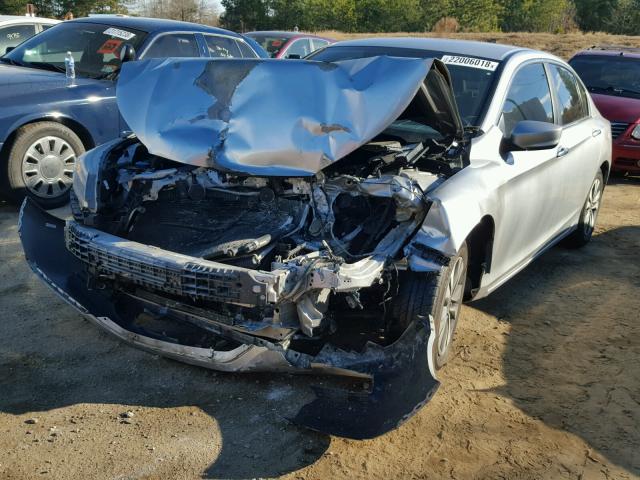 1HGCR2F33DA108808 - 2013 HONDA ACCORD LX SILVER photo 2