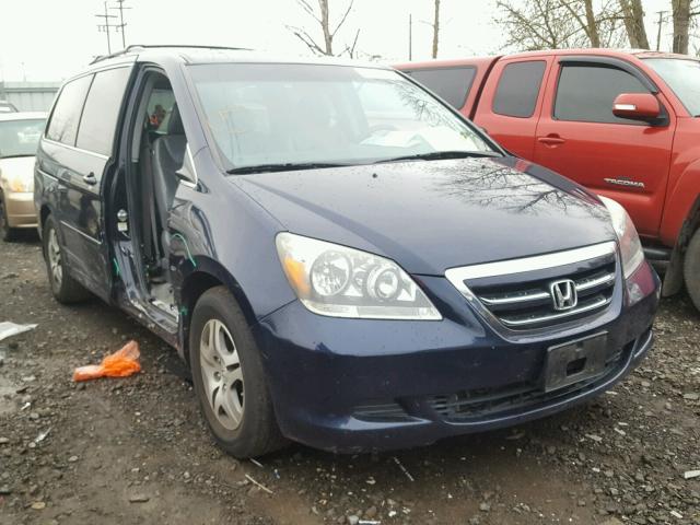 5FNRL38787B013589 - 2007 HONDA ODYSSEY EX BLUE photo 1