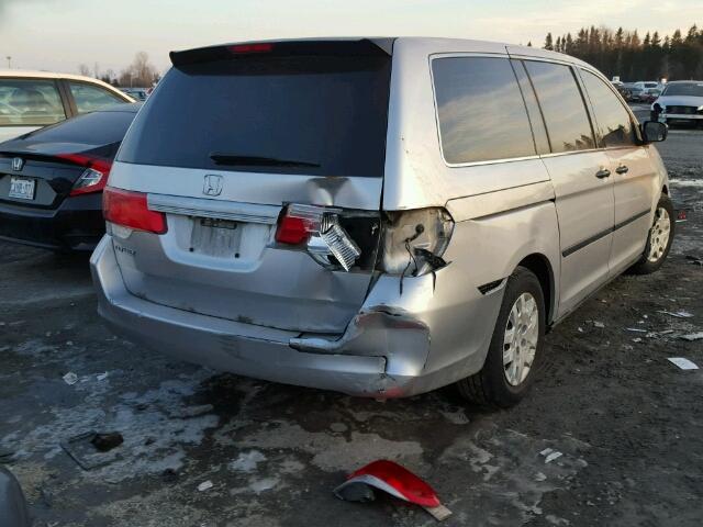 5FNRL3H18AB502951 - 2010 HONDA ODYSSEY DX SILVER photo 4