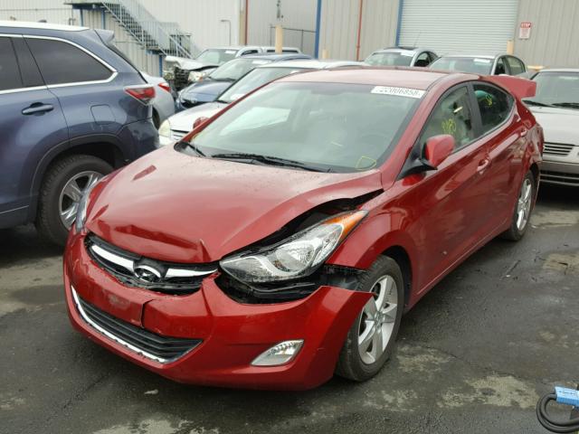 KMHDH4AE5CU305790 - 2012 HYUNDAI ELANTRA GL RED photo 2