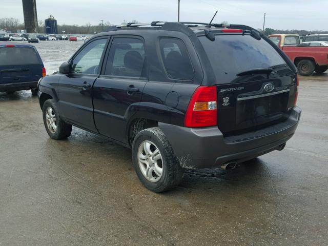 KNDJF723177323302 - 2007 KIA SPORTAGE E BLACK photo 3